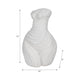 Abstract Female Torso Sculpture | Classical Fine Textured 16" White Polyresin