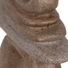 Decorative Sculpture | Abstract Hippo with Stacked Stones | Tan Brown 8"