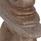 Decorative Sculpture | Abstract Hippo with Stacked Stones | Tan Brown 8"