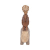 Decorative Animal Pyramid Figurine | Hand Painted Tan Brown | 9"