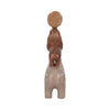 Decorative Animal Pyramid Figurine | Hand Painted Tan Brown | 9"