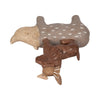 Decorative Animal Pyramid Figurine | Hand Painted Tan Brown | 9"