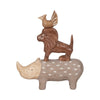 Decorative Animal Pyramid Figurine | Hand Painted Tan Brown | 9’’ SBH-20457-02