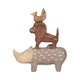 Decorative Animal Pyramid Figurine | Hand Painted Tan Brown | 9’’ SBH-20457-02