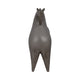 Curved Horse Figurine | Abstract Art Style | Dark Gray Polyresin 12"