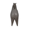 Curved Horse Figurine | Abstract Art Style | Dark Gray Polyresin 12"