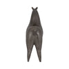 Curved Horse Figurine | Abstract Art Style | Dark Gray Polyresin 12"