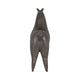 Curved Horse Figurine | Abstract Art Style | Dark Gray Polyresin 12"