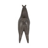 Curved Horse Figurine | Abstract Art Style | Dark Gray Polyresin 12"