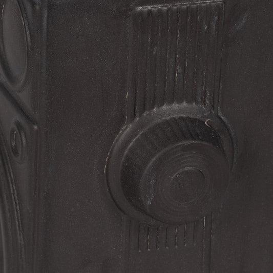 Decorative Planter | 13" Retro Stereo Design | Rustic Stoneware Gray