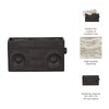Decorative Planter | 13" Retro Stereo Design | Rustic Stoneware Gray
