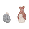 Svena Mermaid Figurines Set of 2 | Red-Blue Tails | White Cement 8 & 7"