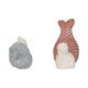 Svena Mermaid Figurines Set of 2 | Red-Blue Tails | White Cement 8 & 7"