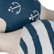 Vintage Swimmers Sculptures Set of 2 | Nautical White Blue Cement | 7"