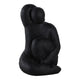 Women Sculpture Decor | Contemplative Posture | 10" Black Cement