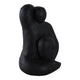 Women Sculpture Decor | Contemplative Posture | 10" Black Cement