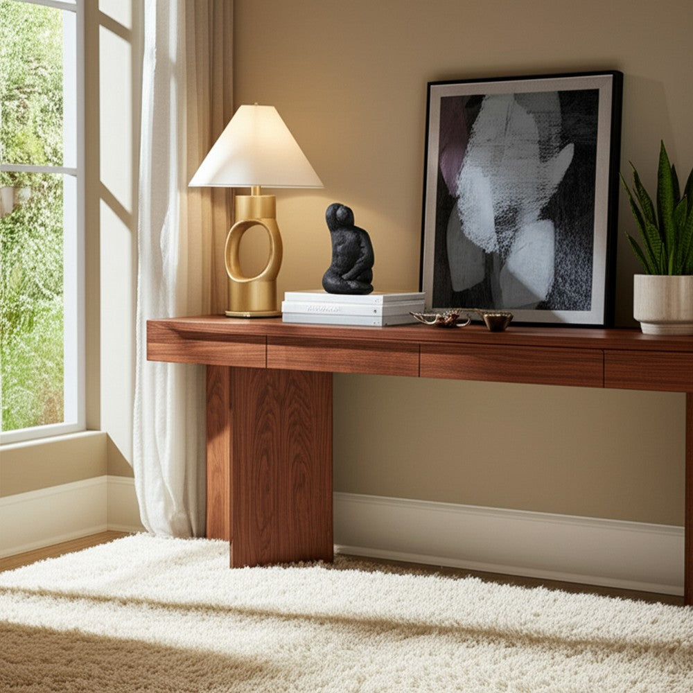 Women Sculpture Decor | Contemplative Posture | 10" Black Cement