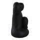 Women Sculpture Decor | Contemplative Posture | 10" Black Cement