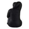 Women Sculpture Decor | Contemplative Posture | 10" Black Cement