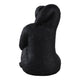 Women Sculpture Decor | Contemplative Posture | 10" Black Cement