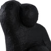 Women Sculpture Decor | Contemplative Posture | 10" Black Cement