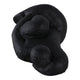 Women Sculpture Decor | Contemplative Posture | 10" Black Cement