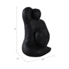 Women Sculpture Decor | Contemplative Posture | 10" Black Cement