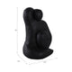 Women Sculpture Decor | Contemplative Posture | 10" Black Cement