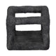 Modern Geometric Open Square Sculpture | 6" Black Textured Cement