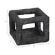 Modern Geometric Open Square Sculpture | 6" Black Textured Cement