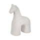Tabletop Decor | Horse Sculpture | Textured Design | White Cement 7"