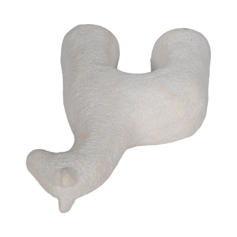 Tabletop Decor | Horse Sculpture | Textured Design | White Cement 7"
