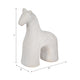Tabletop Decor | Horse Sculpture | Textured Design | White Cement 7"