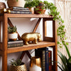 Decorative Hippo Accent Figurine | Metallic Gold Cement | Bohemian Style