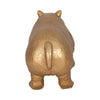 Decorative Hippo Accent Figurine | Metallic Gold Cement | Bohemian Style