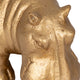 Decorative Hippo Accent Figurine | Metallic Gold Cement | Bohemian Style