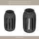 Decorative Round Hurricane Candle Lantern | Open Slats | Black Terracotta