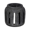 Decorative Round Hurricane Candle Lantern | Open Slats | Black Terracotta