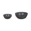 Textured Accent Bowl Set of 2 | Black Terracotta Knotted Knob Design