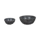 Textured Accent Bowl Set of 2 | Black Terracotta Knotted Knob Design