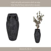 Old World Jug Flower Vase w Multiple Handles | 12" Black Terracotta