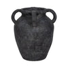 Old World Jug Flower Vase w Multiple Handles | 12" Black Terracotta