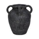 Old World Jug Flower Vase w Multiple Handles | 12" Black Terracotta