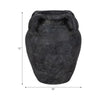 Old World Jug Flower Vase w Multiple Handles | 12" Black Terracotta