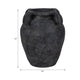 Old World Jug Flower Vase w Multiple Handles | 12" Black Terracotta