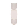 Stacked Geometric Taper Candle Holder | Gloss White Ceramic | 12"