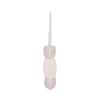 Stacked Geometric Taper Candle Holder | Gloss White Ceramic | 12"