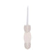 Stacked Geometric Taper Candle Holder | Gloss White Ceramic | 12"