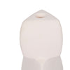 Stacked Geometric Taper Candle Holder | Gloss White Ceramic | 12"