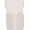 Stacked Geometric Taper Candle Holder | Gloss White Ceramic | 12"